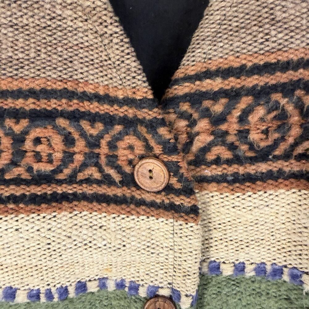 Tangibles Woven Southwestern Vest Womens M Lined Button Front Boho - Picture 3 of 5